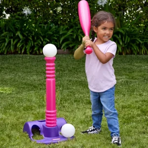 Alternative view of TotSports™ T-Ball Set - Purple and Pink