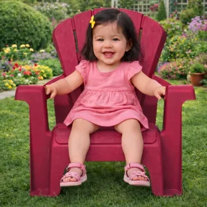 Alternative view of Garden Chair - Red 2 Pack